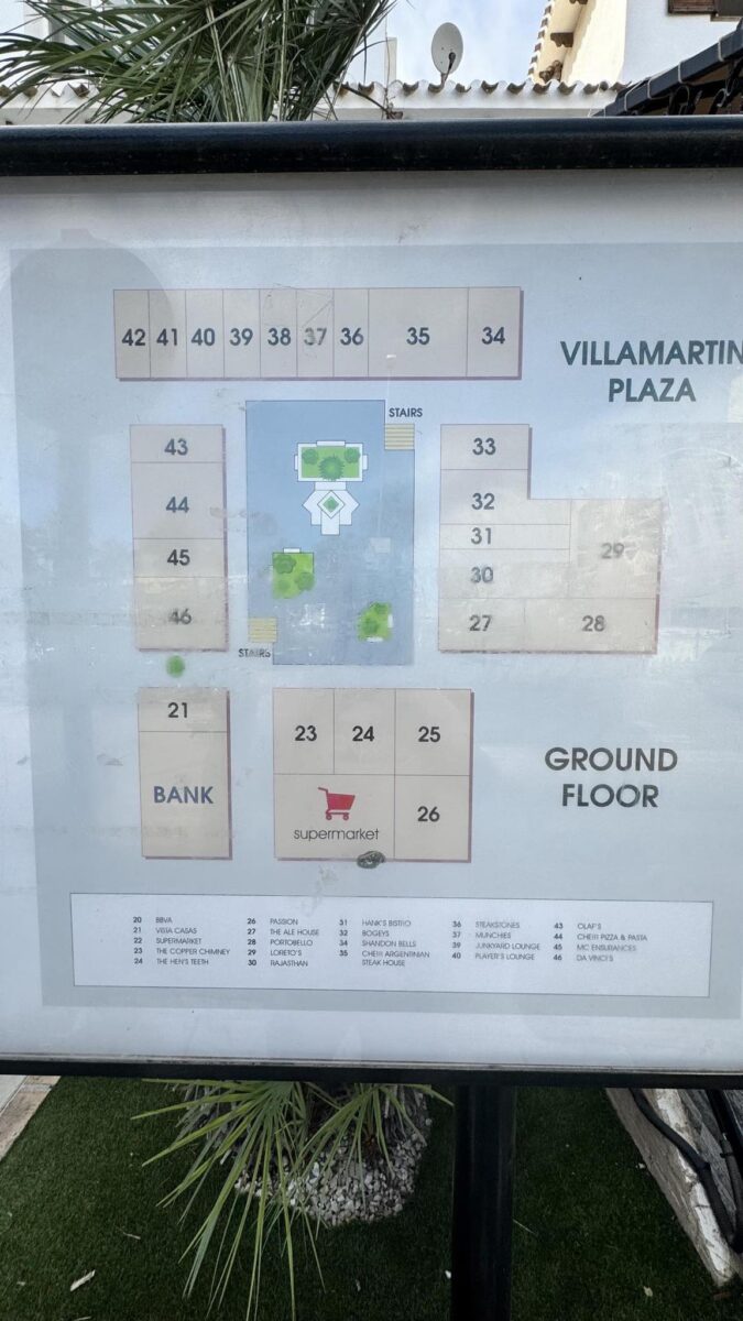 Villamartin Plaza Ground Floor map